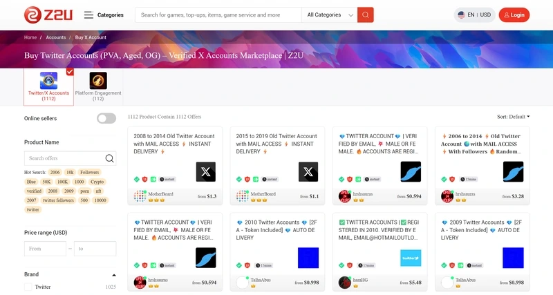 Buy Twitter Accounts On Z2U